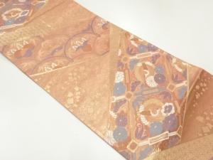 花鳥模様織出し袋帯